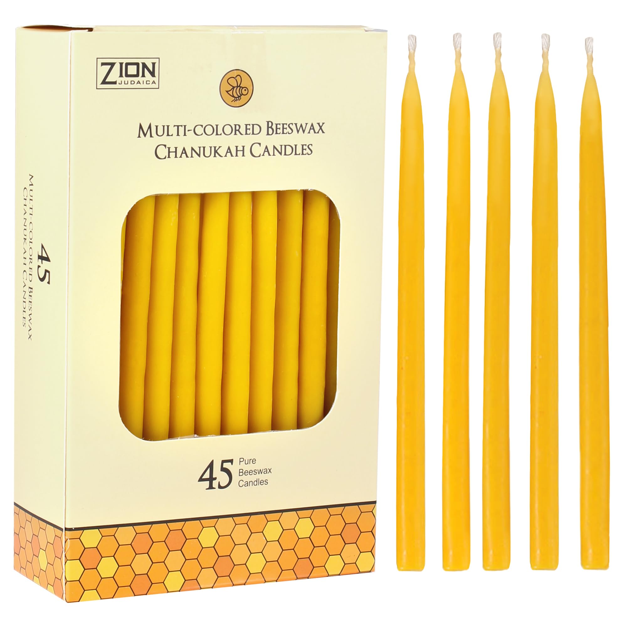 Amazon.com: Quality Natural Beeswax Hanukkah Candles Set of 45